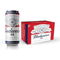Budweiser 0.0 Non Alcoholic Beer Pack of 6, 6 X 330ml