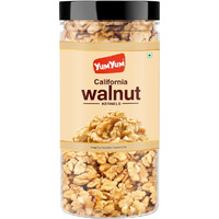 YUM YUM 100% Natural California Walnut Kernels 350g Value Pack | Premium Akrot Giri | High in Protein & Iron | Low Calorie Nut| Trans Fat & Cholesterol Free