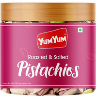YUM YUM Premium California Roasted & Salted Pistachios 200 g | Pista Dry Fruit | Tasty & Healthy | High in Protein & Dietary Fiber | Gluten Free & Low Calorie Nuts