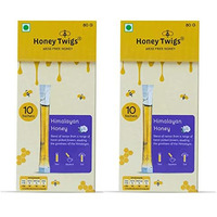 Honey Twigs Himalayan Multi Floral Honey,100% Natural Pure Honey,160Gms (20 Single Sachets-80G X 2 Packs)|Grade A Himalayan Honey-Traceable Source|Zero Additives|Zero Added Sugar|Immunity Booster