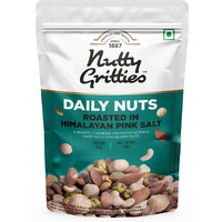 Nutty Gritties Daily Nuts with 5 Exotic Nuts Macadamias, Hazelnuts, Pistachio Kernels, Almonds, Cashews | Dry Roasted with Himalayan Pink Salt | Healthy Snack with Zero Oil, 200g