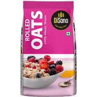DiSano Rolled Oats 1kg, Jumbo Oats, 100% Whole Grain, High in Protein & Fibre, Healthy Breakfast Cereal