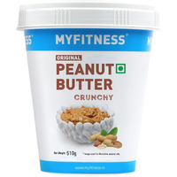 MYFITNESS Original Classic Peanut Butter Crunchy 510g | 25g Protein to Boost Energy | Tasty & Healthy Nut Butter Spread | Vegan | Cholesterol Free, Gluten Free | Zero Trans Fat | Peanut Butter Crunchy