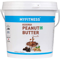 MYFITNESS Peanut Butter Chocolate Flavour, Smooth 2.5kg | 22g Protein | Tasty & Healthy Nut Butter Spread | Vegan | Cholesterol Free & Gluten Free | Zero Trans Fat | Creamy Peanut Butter