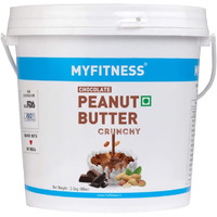 MYFITNESS Peanut Butter Chocolate Flavour, Crunchy 2.5kg | 23g Protein | Tasty & Healthy Nut Butter | Vegan | Cholesterol Free, Gluten Free | No Palm Oil | Zero Trans-Fat | 100% Pure Roasted Peanuts