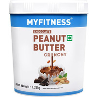 MYFITNESS Peanut Butter Chocolate Flavour, Crunchy 1.25kg | 23g Protein | Tasty & Healthy Nut Butter Spread | Vegan | Cholesterol Free, Gluten Free | Zero Trans-Fat | 100% Pure Roasted Peanut
