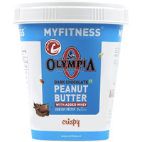 MYFITNESS High Protein Peanut Butter Chocolate Flavour Crispy 1kg | Dark Chocolate Peanut Butter With Added Whey | 23g Protein for Muscle Building | Tasty Nut Butter Spread for your Bread & Smoothies