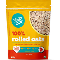 Yogabar 100% Rolled Plain Oats 400G | Premium Golden