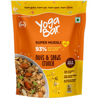 Yogabar Nuts & Seeds Crunch Muesli, Super Save Pack, Wholegrain Breakfast, High Fiber Pouch (700 G)