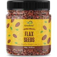 GreenFinity Raw Flax Seeds for Eating Rich with Fiber for Weight Management - 300g, All Premium.