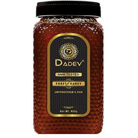 DADEV Honey NMR Tested 100% Pure Raw Honey, Unprocessed Forest Organic Honey-600gm Glass JAR