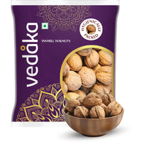 Amazon Brand - Vedaka Premium Inshell Walnuts | 500g Pack | Delightful Snack | Premium Akhrot