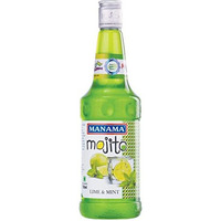 Manama Lime and Mint Mojito Syrup | Mixer for Mocktails, Cocktails, Drinks, Juices, Beverages | Non Alcoholic Mix 750ML Bottle