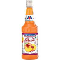 Manama Peach Fruit Syrup | Mixer for Mocktails, Cocktails, Drinks, Juices, Beverages | Non Alcoholic Mix 750ML Bottle
