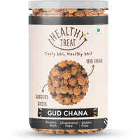 Healthy Treat Gur Chana 200gm | Jaggery Coated Chana | Gud Chana | Roasted Chickpeas with Natural Jaggery | Immunity Booster | Delicious and Healthy Gur Chana Snacks | Perfect for Snacking Anytime
