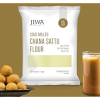 JIWA healthy by nature Cold Pressed Organic Chana Sattu Flour|High Protein|High Fiber|Roasted Bengal Gram Atta|Certified Organic & Naturally Gluten Free|100% Natural & Whole Grain|1 Kg