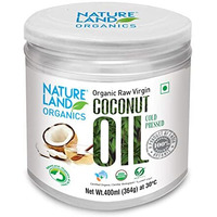 Natureland Organics Coconut Oil 400 Ml - Organic Raw Virgin Oil