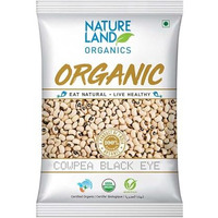 Natureland Organics Cowpea Black eye/Lobia 1 Kg - Organic Healthy Pulses
