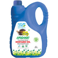 Natureland Organics Kachhi Ghani Pure Mustard Oil 5 Ltr - Cold Pressed