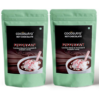 COCOSUTRA Peppermint Hot Chocolate Mix | Enjoy hot or cold | Pack of 2 (Each 100 g) 200 g | 100% Natural & Vegan Drinking Chocolate | Serves 8 Cups
