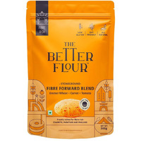 The Better Flour Emmer Wheat Flour, Khapli Wheat (500 gm), High Dietary Fiber Low Glycemic Wheat Flour, Stoneground Emmer Wheat/Khapli Atta