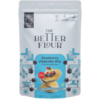 The Better Flour No Maida Blueberry Pancake Mix, Instant Breakfast & Dessert Mix made with Chickpea & Blueberry, Contains 100% Plant Based Protein | Gluten Free | Healthy Breakfast for Kids & Adults