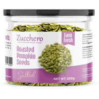 Zucchero Roasted Premium Pumpkin Seed, Lightly Salted, 200g - The Nutrient Powerhouse | Dry Roasting | Oil-Free| Slow baked Seeds
