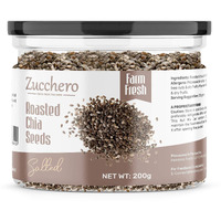 Zucchero Roasted Chia Seed, Lightly Salted, 200g - Tiny Powerhouse | Omega-3 | Weight-loss Dry Roasting | Oil-Free| Slow baked Seeds