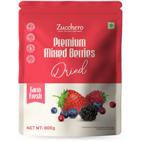 Zucchero Premium Mixed Berries, Unsalted, 800G (Mega Saver Pack) (Blueberry, Cranberry, Black Currant, Strawberry, Cherry), Previously_Frozen