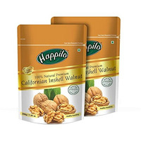 Happilo Natural Inshell Dried Walnut 200g (Pack of 2) | Quality Akrot Giri | High in Protein & Iron | Low Calorie Nuts