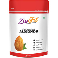 Ziofit Californian Almonds 200g (PACK 2), Raw Badam Dry Fruit, High Protien Snack and Super Healthy Nuts