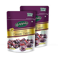 Happilo Premium International Omani Dates, Fresh & Soft Dry Fruit, Rich in Fiber, Iron and Vitamin, 1360 g, Pack of 2