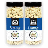 WONDERLAND FOODS Whole Raw Cashew (Kaju) W320-Grade 1Kg (500g X 2 Jar)