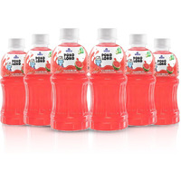 Sapphire Poko Loko Watermelon Flavoured Fruit Juice Drink with Nata De Coco | Energy Booster Drink filled with Natural Fruit Fibres | No Added Preservatives and Colours - 300ml (Pack of 6)
