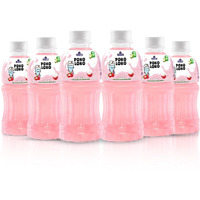 Sapphire Poko Loko Lychee Flavoured Fruit Juice Drink with Nata De Coco | Refreshing Fruit Drink filled with Natural Fruit Fibres, 300ml (Pack of 6)