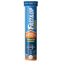 Fast&Up Reload (5 Litres) Low Sugar energy drink for Instant Hydration - 20 Effervescent Tablets with all 5 Essential Electrolytes + Added Vitamins - Certified Electrolytes Drink - Blueberry flavour