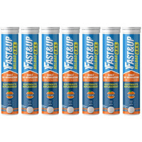 FAST&UP Reload O.R.S, Effervescent Electrolyte Tablets for Daily Rehydration, Zinc + D-Glucose,Fluid balance, Refreshing Orange Flavour - 20 Effervescent Tablets - Pack of 7, Blue