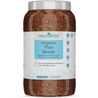 Neuherbs Raw Unroasted Flax Seeds for Weight Loss Management | Rich in Omega-3 Fatty acids, Protein, Fibers and Minerals : 1 KG