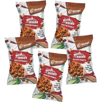SHREGO Mirch Masala Roasted Peanuts, Healthy Namkeen and Snacks, Pack of 5, 700G (5X140G)