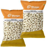 SHREGO Peanut Plus Light Roasted Whole Peanuts Unsalted, Snacks and Namkeen (2X750G Vacuum Packed) (1500 Gm)