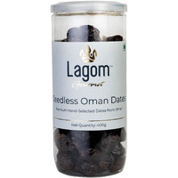 Lagom Gourmet Seedless Omani Dates 400g | All Natural | No Preservatives | No Added Sugar | Gluten Free | Vegan | Plant Based | Non GMO | Dates Dry Fruits | Khajur | Khajoor | Khejur