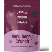 Khari Foods Very Berry Crunch, Dried Berries Mix With Cranberries, Blackberries, Blueberries, Strawberries, Cherries, Healthy Snacks (100g)