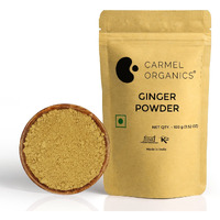 CARMEL ORGANICS Ginger Root Powder (100 Grams)| Zingiber officinale | NON-GMO | No Added Preservatives | Sukku Podi | Dry Sonth/Adrak Powder for Cooking and Health