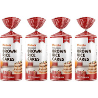 PINTOLA Organic Brown Rice Cake - Multigrain (Unsalted, Pack of 4) (130 g x 4), Gluten-Free Snack for Weight Loss, Made with 9 Wholegrains, Soy and Yeast-Free, Taste Best With Peanut Butter, Low Fat, 30 calorie per cake