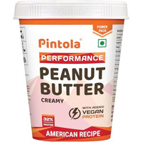 Pintola American Recipe Performance Series Peanut Butter (Creamy) - 510g | Vegan Protein | 32% Protein | High Protein & Fiber