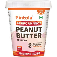 Pintola American Recipe Performance Series Peanut Butter (Crunchy) - 510g | Vegan Protein | 32% Protein | High Protein & Fiber