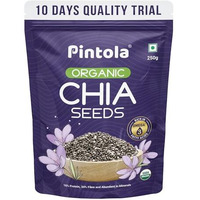 Pintola Organic Chia Seeds 250g, 100% Pure & Premium Qualtity, High Protein and Fiber, Gluten Free