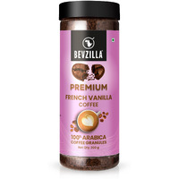 Bevzilla 200 Gram Instant (French Vanilla) Coffee Powder | 100% Arabica| Make 100 Cups | Strong Coffee | Espresso, Latte & Cappucino | Hot & Cold Coffee | Unbreakable Jar