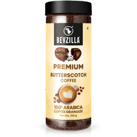 Bevzilla 200 Gram Instant (Butterscotch) Coffee Powder | Make 100 Cups | 100% Arabica |Strong Coffee| Classic Coffee| Espresso, Latte & Cappucino| Hot & Cold Coffee | Unbreakable Jar