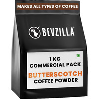 Bevzilla 1kg Butterscotch Instant Coffee Powder | Makes 500 Cups | Made For HoReCa